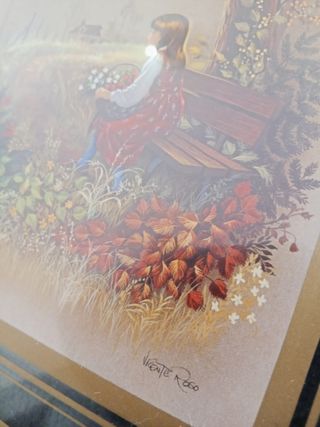 Cuadro decorativo niña en campo