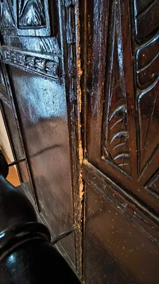 Perchero Paragüero Antiguo Madera Tallada