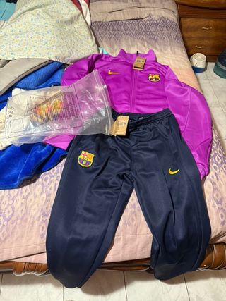Chándal FC Barcelona Nike Morado y Azul