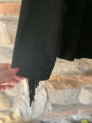 Blazer Mango nero con frange