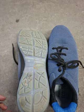 Zapatos de seguridad azules y negros