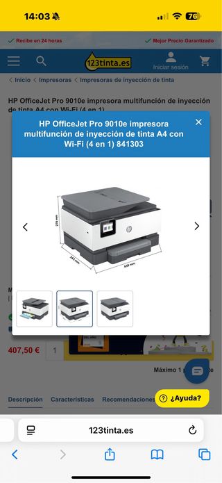 HP OfficeJet Pro 9010 Impresora Multifunción