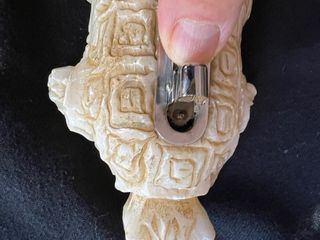 Mechero tortuga ónice tallado