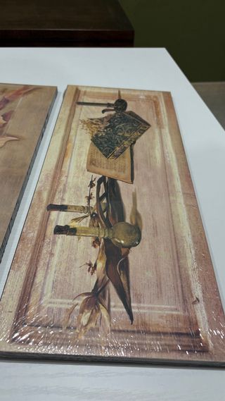 Coppia Quadri Stile Rustico, Vintage.