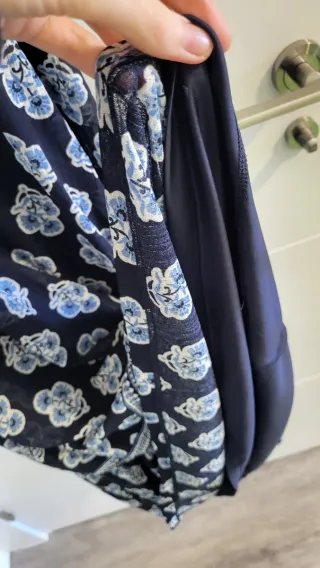 Vestido Largo Springfield Azul Estampado