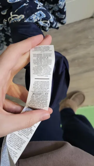 Vestido Largo Springfield Azul Estampado