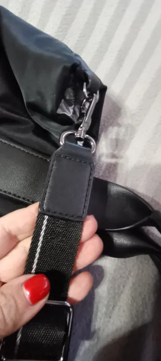 Bolso Tous Reversible Plata y Negro