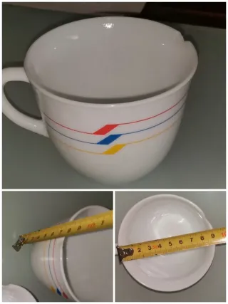 9 piezas Harmonia. Dos tazas tienen tara