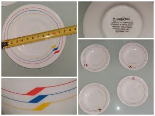 9 piezas Harmonia. Dos tazas tienen tara