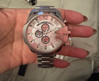 Reloj Diesel Cronógrafo Rosa y Plateado