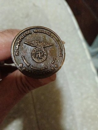 Sello antiguo Alemania 2ªGM bronce Adolf Hitler