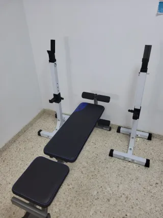 Banco ajustable 4 posiciones + Rack