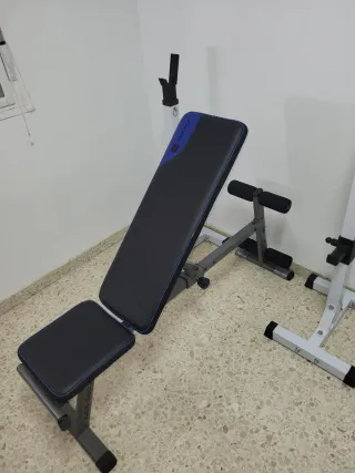 Banco ajustable 4 posiciones + Rack