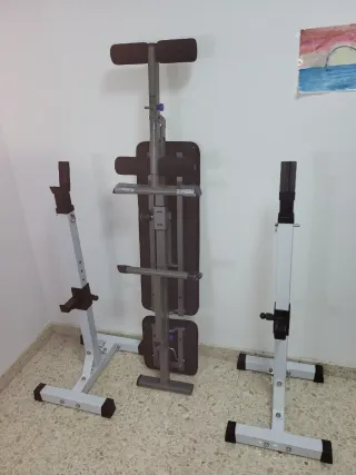 Banco ajustable 4 posiciones + Rack