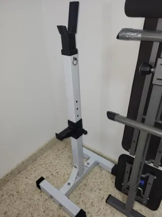 Banco ajustable 4 posiciones + Rack
