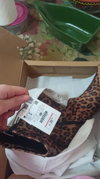 Botines Zara Leopardo Sin Estrenar