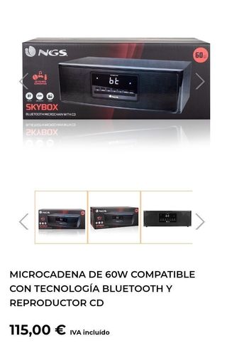 Microcadena NGS Sky Box 60W Bluetooth/CD