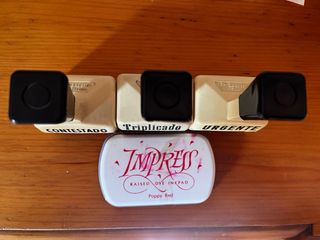 3 Sellos de Oficina:Contestado, Triplicado y Urgen