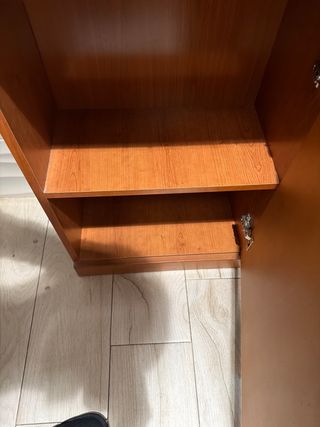 Mueble de baño madera y cristal