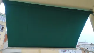 Toldo para balcón de tela verde 245cm