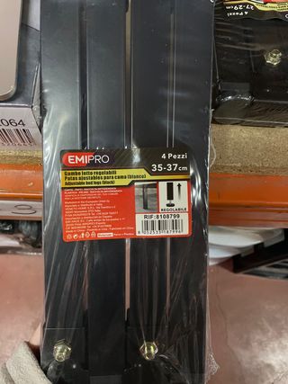 4 Patas Cama Ajustables EMIPRO 35-37cm