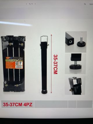 4 Patas Cama Ajustables EMIPRO 35-37cm