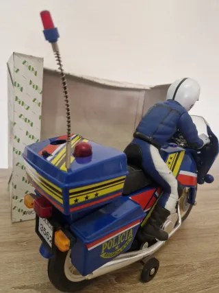 antigua moto policia juguete Paya figura motorista