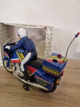 antigua moto policia juguete Paya figura motorista