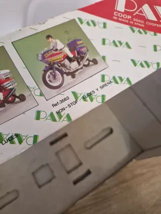 antigua moto policia juguete Paya figura motorista