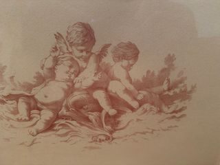 Lote de 2 cuadros de ángeles