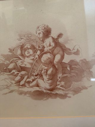 Lote de 2 cuadros de ángeles