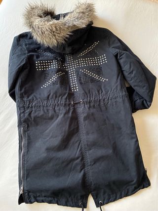 Chaqueta tipo parka Mango azul marino