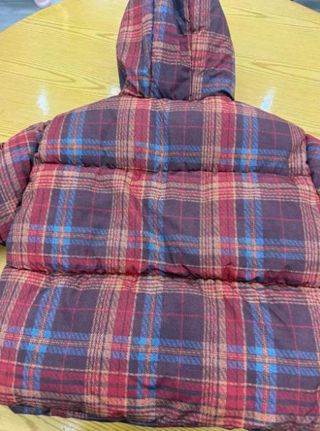 Abrigo grueso cuadros niña