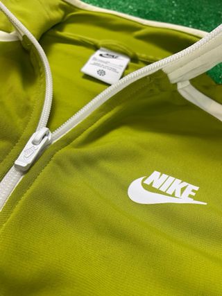 Nike sudadera verde con cremallera | XS 158–170cm
