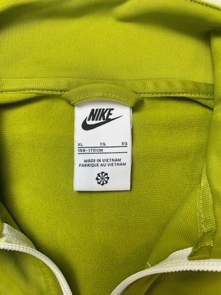 Nike sudadera verde con cremallera | XS 158–170cm