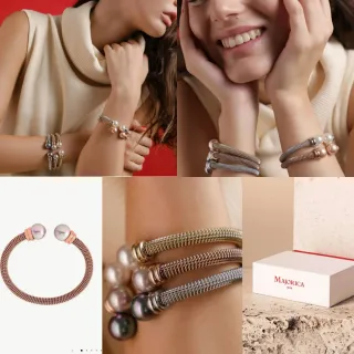 REBAJAS% Pulsera Brazalete Oro - Plata - Rosa