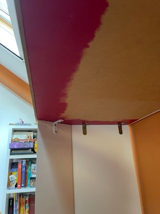 Mesa escritorio madera y blanco hecha a mano