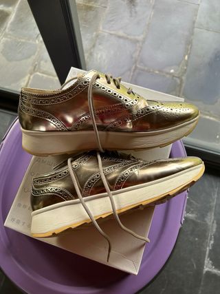 Zapatos Geox Mujer Talla 40 metálico/champagne