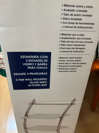 Estantería de baño HART & HOLM cristal metal