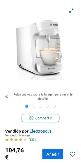 Cafetera Bosch Tassimo Suny TAS3104