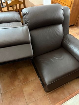 Sofá de piel 2 plazas