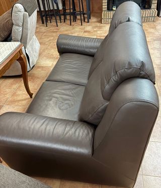 Sofá de piel 2 plazas