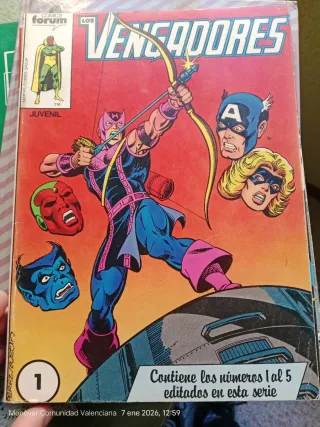Comics Capitán América y Los Vengadores.