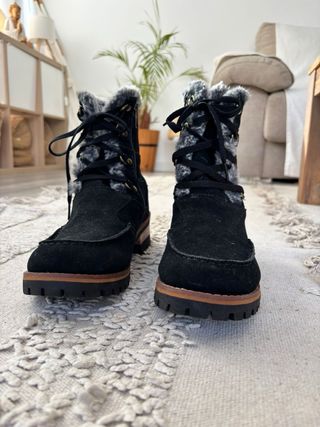 Botas Skechers cremallera y ribete cuero