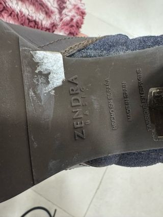 Botín Zendra mujer marrón y gris