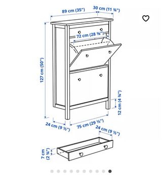 Zapatero HEMNES Ikea Blanco Madera
