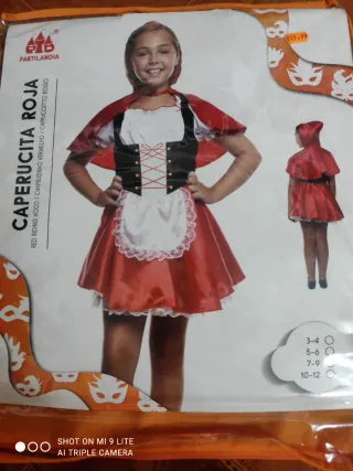Disfraz Caperucita Roja Niña Talla 10-12