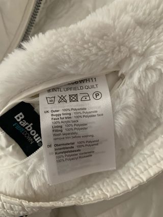Chaqueta Barbour acolchada mujer blanca