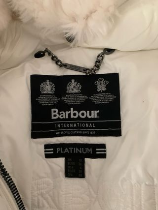 Chaqueta Barbour acolchada mujer blanca