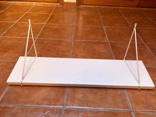 2 Estantes Ikea Blancos  Espejo marco blanco